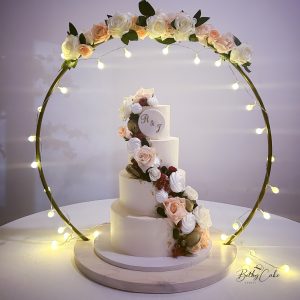 Location présentoir avec anneau circulaire or